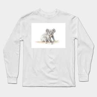 Watercolor Koala Australian Animal Art Long Sleeve T-Shirt